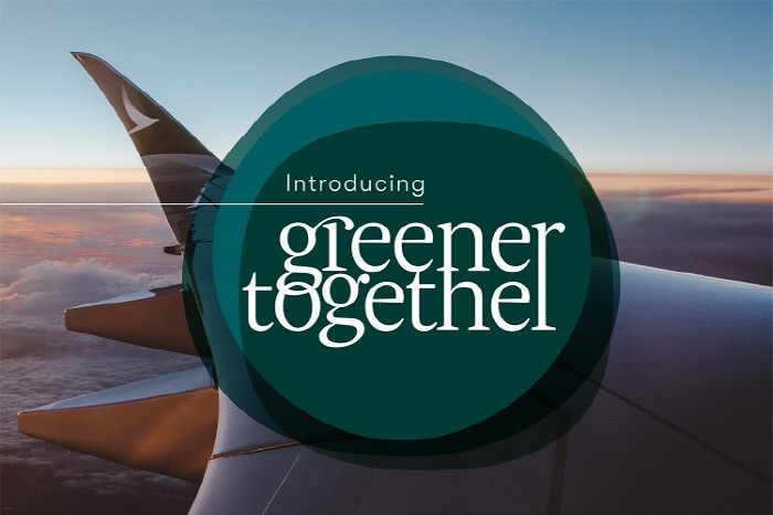 캐세이<b>퍼시픽항공</b>, '그리너 투게더' 캠페인 진행 "탄소 배출 제로 추진"