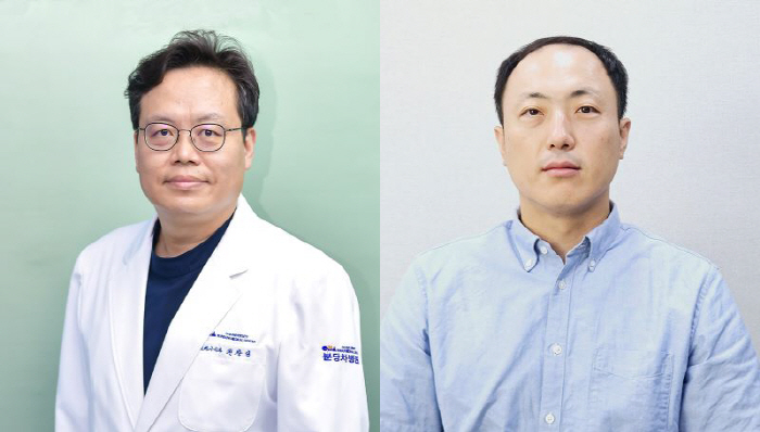 분당차병원 소화기내과 권창일 교수(왼쪽)와 ㈜엠아이텍 문종필 수석연구원