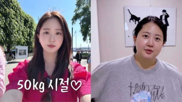 '<b>박수홍</b>' 김다예, 72kg에서 얼마나 뺀거야..'얼굴 반쪽'된 근황