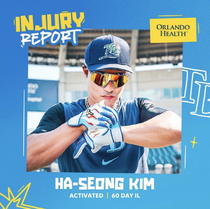 '보여줄게, 완전히 다 나은 나' 탬파베이 김하성, 320만에 MLB 복귀성공....