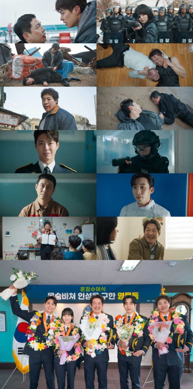 ‘<b>굿보이</b>’ <b>박보검</b>, 바다 뛰어들어 <b>오정세</b> 수갑 채웠다…8.1% 정의 완성...