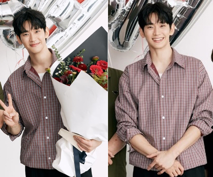 김수현, 1년 4개월만 카메라 앞에 섰다..환한 미소로 전한 근황