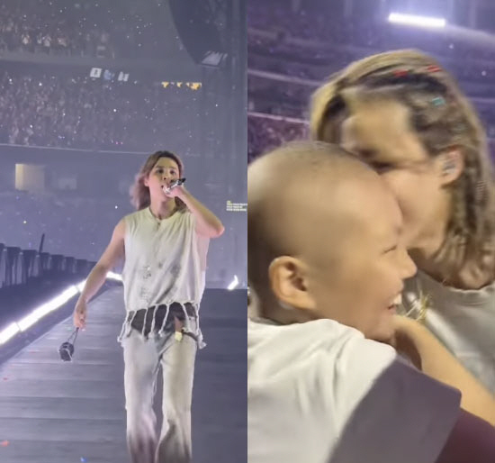 "I got a kiss!"… BTS Jimin Gifts Kiss on the Cheek to U.S. Child with Cancer, Touching the World