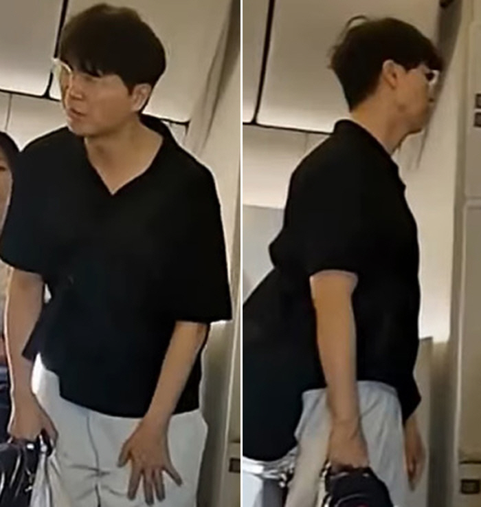 박수홍, 딸 오열에 승객들 앞 연신 사과.."이코노미석은 영문도 모르고...