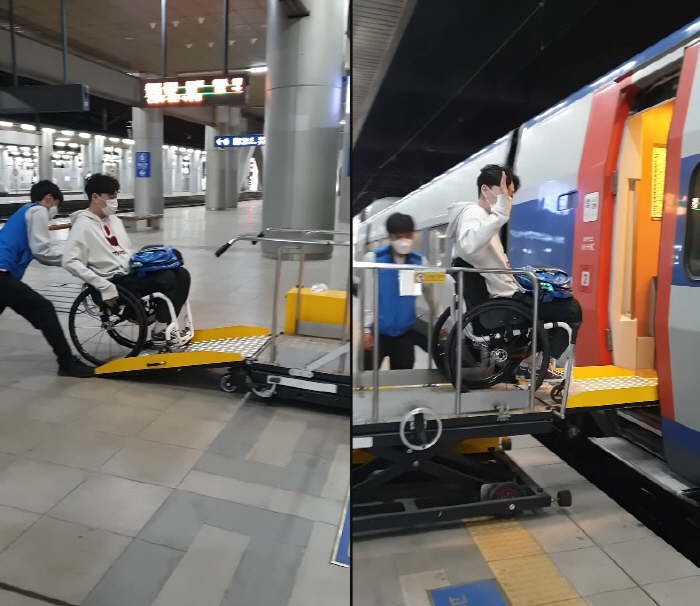 "역무원은 고개 숙여 인사하는데…" <b>박위</b>, <b>KTX 탑승 태도</b>에 또 '시끌'