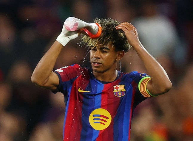 Soccer Football - UEFA Champions League - FC Barcelona v Feyenoord - Spotify Camp Nou, Barcelona, Spain - September 9, 2026 FC Barcelona's Lamine Yamal REUTERS/Albert Gea