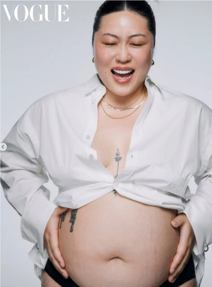 '명예영국인' <b>백진경</b>, 106kg <b>만삭 D라인</b> 공개..."임산부 친구들 순산합시...