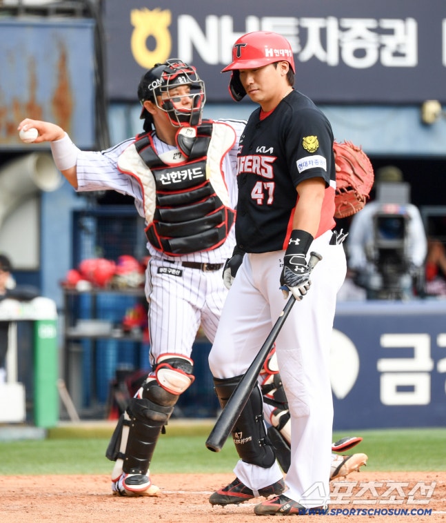 3일 잠실구장에서 열린 LG와 KIA의 경기. KIA 나성범이 삼진을 당하고 있다. 잠실=박재만 기자 pjm@sportschosun.com/2026.10.03/