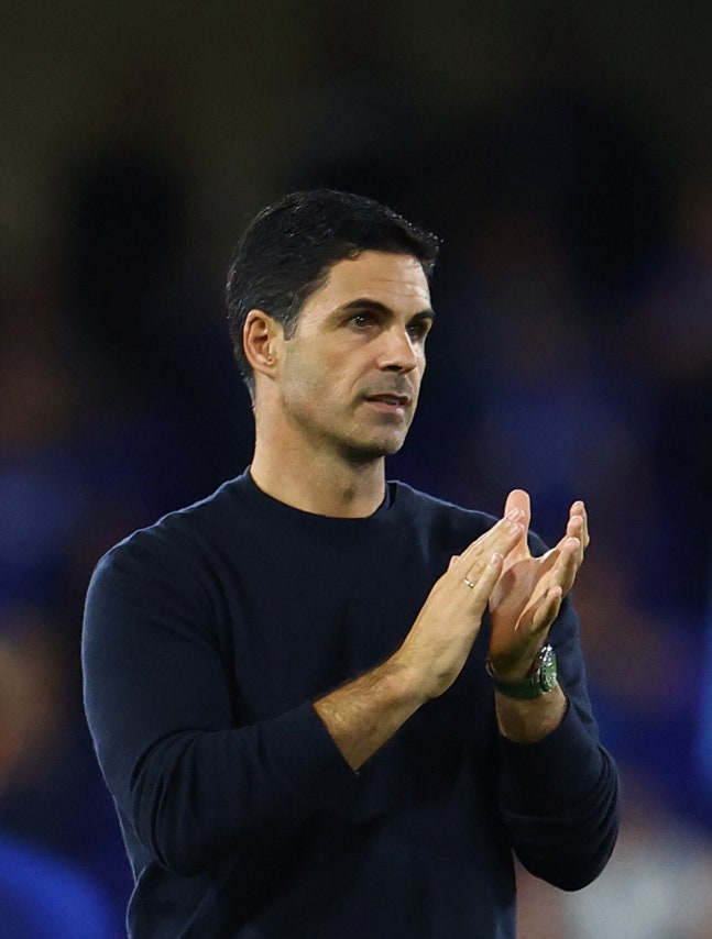 Soccer Football - Carabao Cup - Third Round - Ipswich Town v Arsenal - Portman Road, Ipswich, Britain - September 15, 2026 Arsenal manager Mikel Arteta celebrates after the match REUTERS/Hannah Mckay EDITORIAL USE ONLY. NO USE WITH UNAUTHORIZED AUDIO, VIDEO, DATA, FIXTURE LISTS, CLUB/LEAGUE LOGOS OR