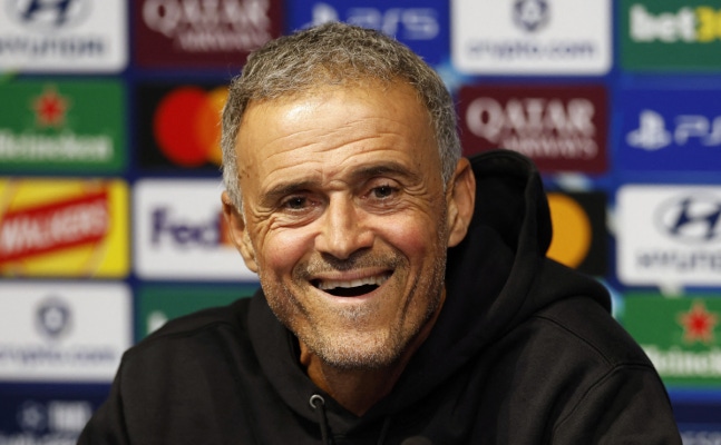 Soccer Football - UEFA Champions League - Paris St Germain Press Conference - Etihad Stadium, Manchester, Britain - October 13, 2026 Paris St Germain coach Luis Enrique during the press conference Action Images via Reuters/Jason Cairnduff