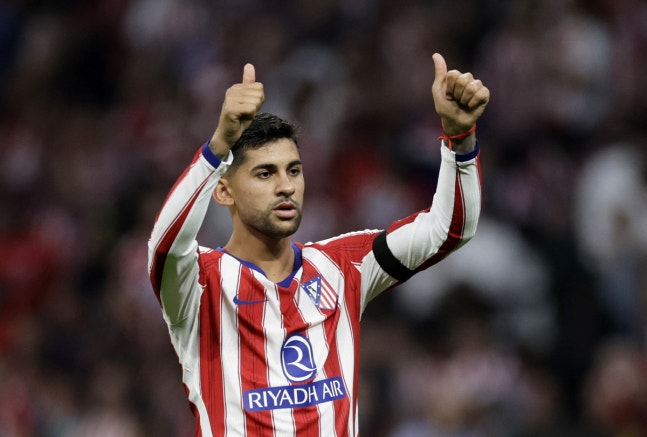 Soccer Football - UEFA Champions League - Atletico Madrid v Manchester United - Riyadh Air Metropolitano, Madrid, Spain - October 13, 2026 Atletico Madrid's Cristian Romero reacts REUTERS/Violeta Santos Moura