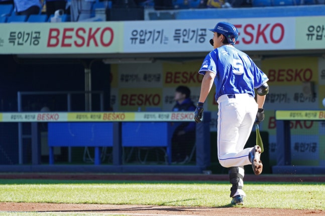 22일 청백전 멀티히트로 컨디션을 조율한 구자욱. 사진제공=삼성 라이온즈