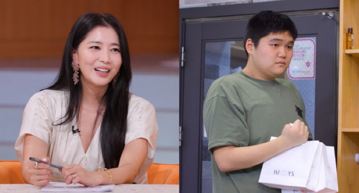 KBS2『新商品発売~コンビニレストラン』の映像に登場するオ・ユナと20歳になった息子のミンさん