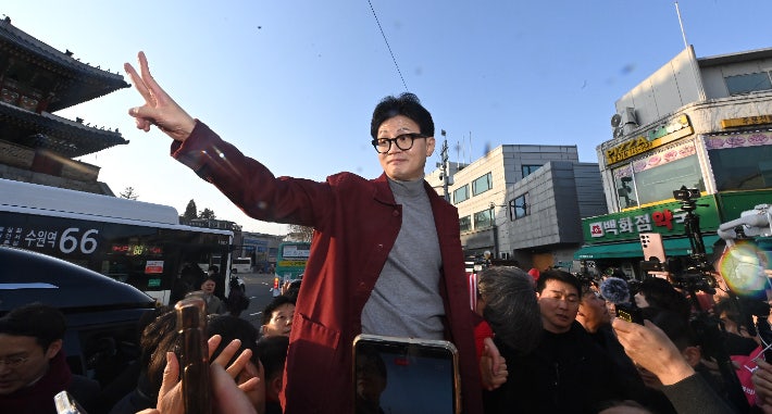 <b>한동훈</b> "<b>민주당</b>, <b>수원</b>서 한 게 뭐 있나…진짜 반도체 벨트는 우리"