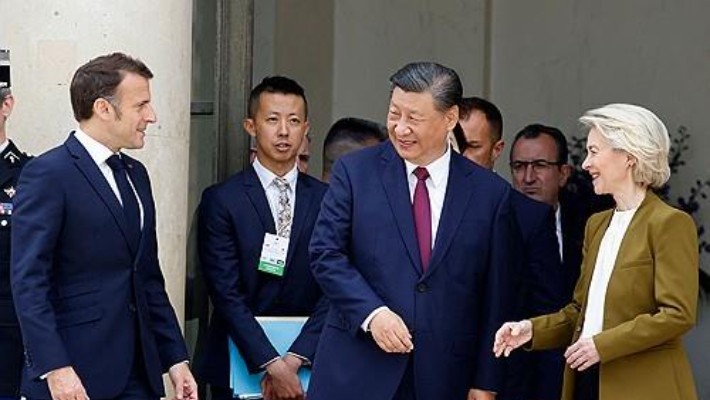 <b>마크롱</b>-<b>시진핑</b>-EU '3자 회담'…우크라전 등 논의