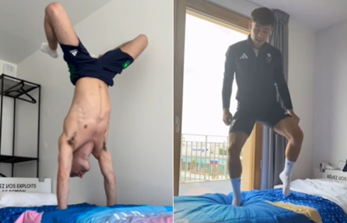 도쿄보다 업그레이드?…선수들은 <b>골판지 침대</b> 테스트 <b>챌린지</b>[파리올림픽]