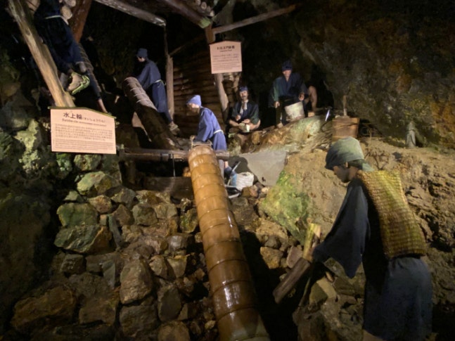 Interior of the Japan Sado Gold Mine listed as a UNESCO World Heritage Site. Yonhap News