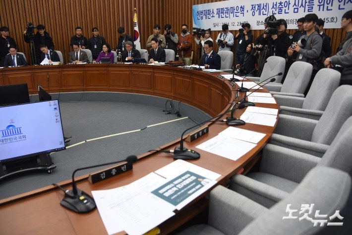 <b>마은혁 헌법재판관 후보</b>자 인사청문회, 국민의힘 불참