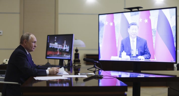 "<b>시진핑</b>-<b>푸틴</b>, <b>우크라</b>전 종전 협상 중 전화 통화"