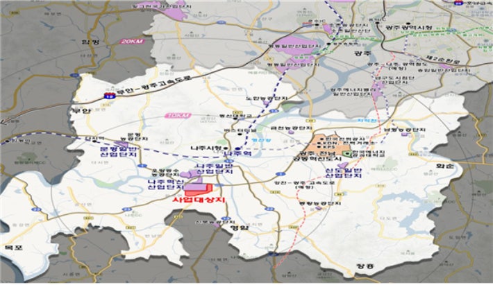 나주 에너지 국가산단 위치도. 국토교통부 제공