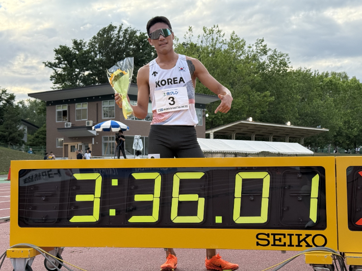 <b>이재웅</b>, 1500m <b>한국신기록</b>…亞 선수권 은메달 후 연이은 기록 경신