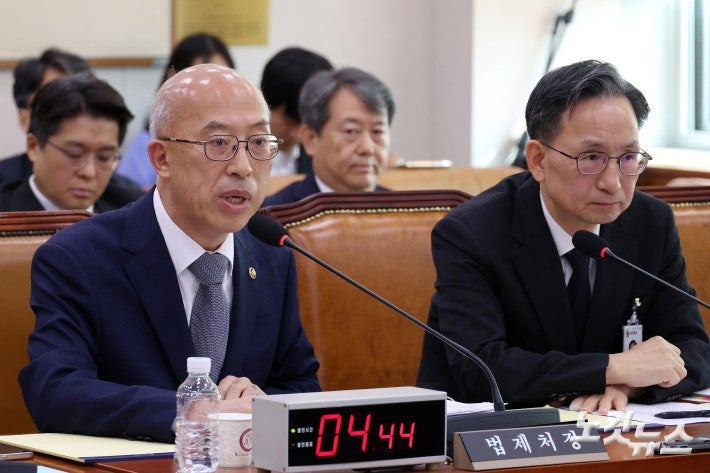 <b>국감</b> 답변하는 <b>조원철 법제처장</b>
