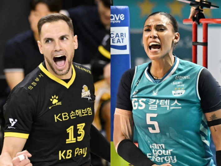폭발적인 '공격 1위' <b>비예나</b>·<b>실바 1라운드 MVP</b> 선정