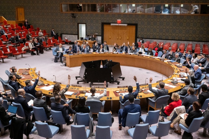 미국 뉴욕 유엔본부에서 열린 안전보장이사회 회의. 연합뉴스