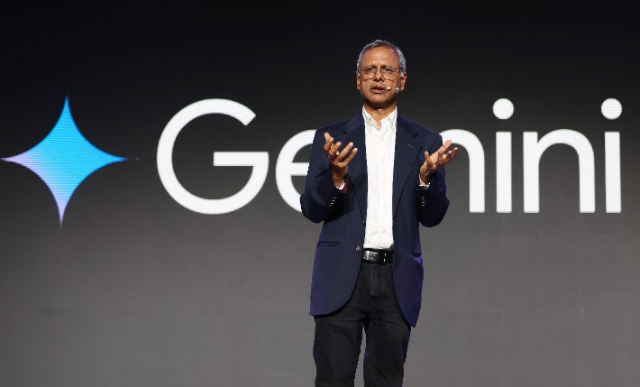 구글 AI 제미나이 소개하는 마니쉬 굽타 디렉터.연합뉴스