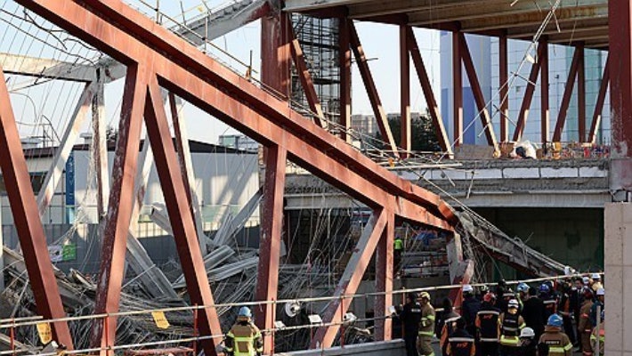 광주 대표도서관 사고 현장.연합뉴스