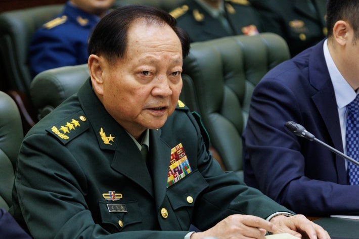 장유샤 중국공산당 중앙군사위원회 제1부주석.연합뉴스