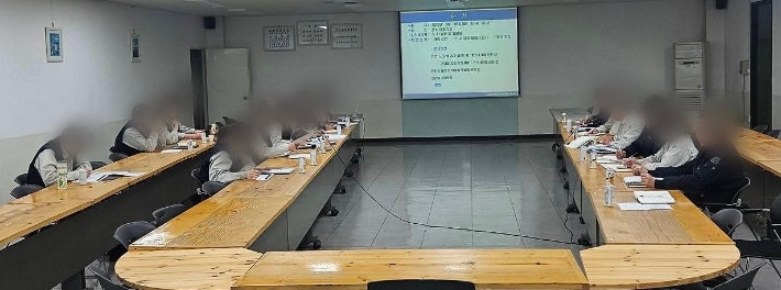 안전공업 1분기 정기 노사협의회 모습. 황병근 안전공업 노조위원장 SNS 캡처