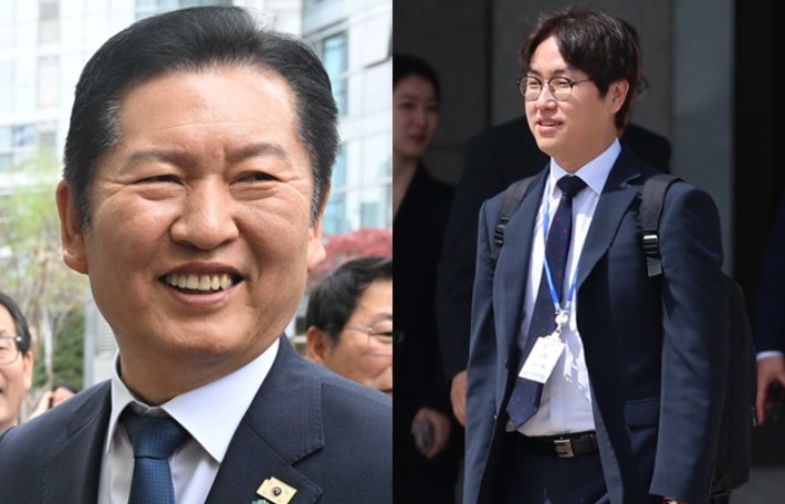 정청래 "좋은 소식 전할 듯"…<b>하정우</b> 출마에 무게[영상]