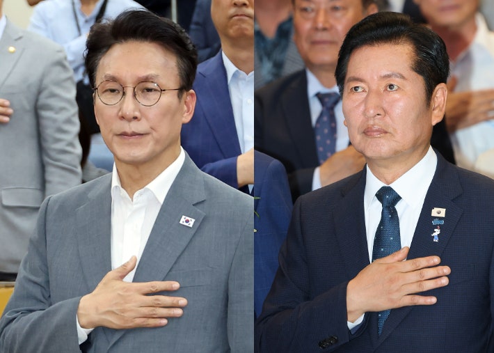 '자기정치' <b>직격</b>한 <b>김민석</b>…<b>정청래</b> "'당대표 로망'이 자기정치"