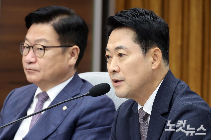 국민의힘 장동혁 대표가 발언을 하고 있다. 윤창원 기자