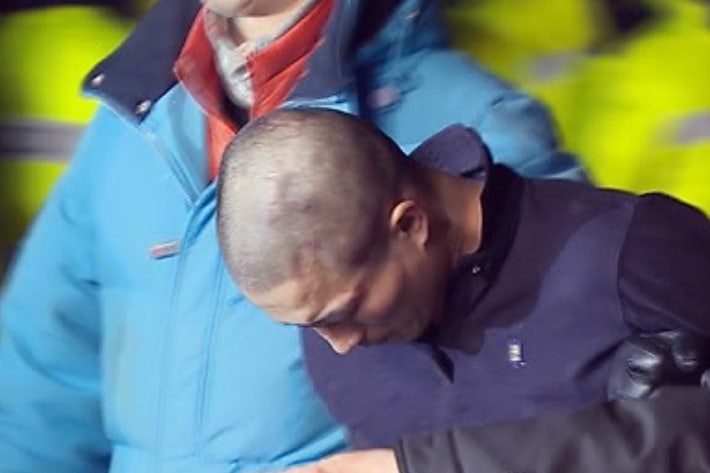 2012년 12월 성폭행 혐의로 조사받다 도주한 지 닷새 만에 검거된 노영대(46). 연합뉴스
