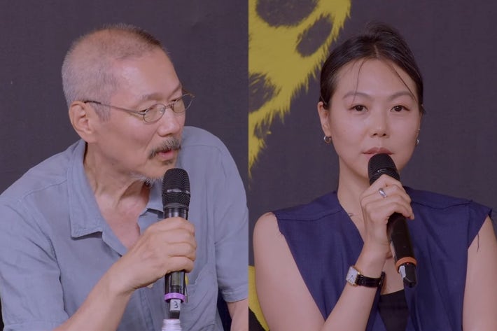 <b>홍상수</b>-김민희 득남 후 첫 공식석상 "촬영장에서 수유·이유식 만들어"