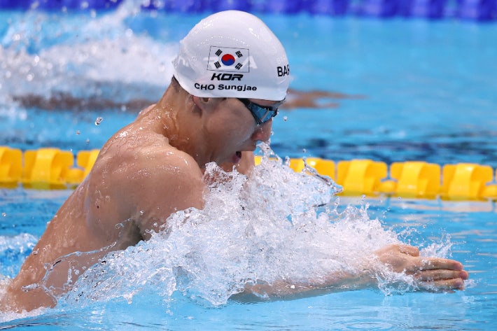 <b>조성재</b>, 막판 스퍼트로 평영 200m 銅…日 오하시, 세계신기록 금메달