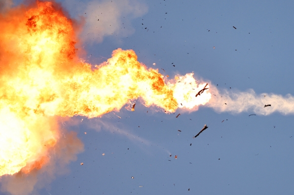 On the 25th (local time), an unmanned aerial vehicle (UAV) launched by the Lebanese pro-Iranian armed group Hezbollah was intercepted by Israeli fighter jets near the border between Lebanon and Israel. August 25, 2024 EAP Yonhap News