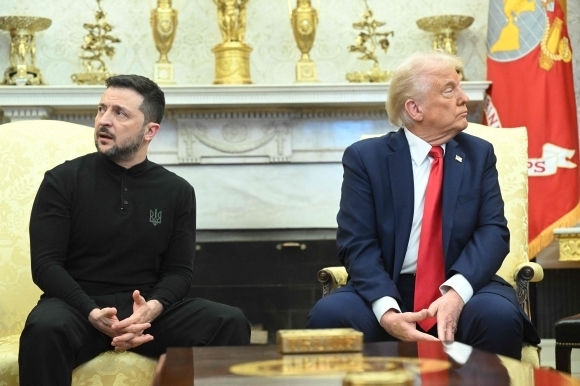 美國總統唐納德·特朗普（Donald Trump）和博洛迪米爾·杰倫斯基烏克蘭（Bolodimir Jellensky Ukrainian）總統將於28日（當地時間）在白宮舉行講話。2025.2.28華盛頓法新社新聞新聞