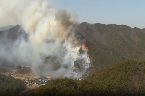 <b>청도 산불</b>, 5시간 넘게 번져…<b>산불</b>영향구역 46.8ha
