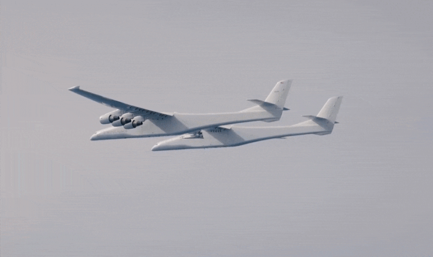 2024년 3월 실시된 첫 번째 테스트 기체 TA-1의 첫 동력 비행 테스트.Stratolaunch 제공