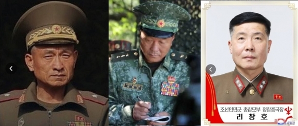 9일(현지시간) 러시아의 심장인 붉은광장에서 열린 제2차 세계대전 승리(전승절) 80주년을 기념하는 대규모 열병식에 참석한 북한군 대표단.왼쪽부터 신금철 작전국 처장(소장),김영복 조선인민군 총참모부 부총참모장(
