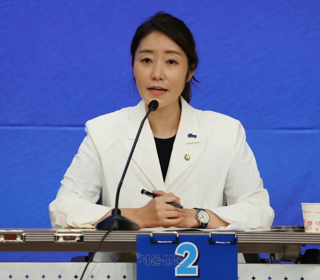 이재명 정부 출범 이후 첫 여성가족부 장관 후보자로 지명된 더불어민주당 강선우 의원. 2024.7.25 국회사진취재단