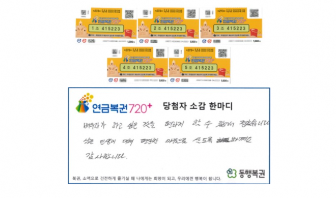 연초에 스님에게 “올해 8월, 재물 운이 들어온다”는 말을 들은 뒤 복권 21억원에 당첨됐다는 당첨자의 사연이 전해졌다. 동행복권 홈페이지