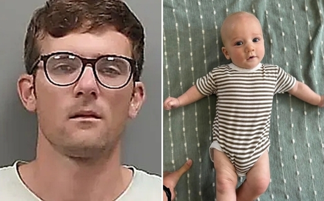 28일(현지시간) 미국 네브래스카주 헤이스팅스에서 생후 5개월 된 남자아기(오른쪽)가 폭염 속 차량에 방치됐다가 숨지는 사고가 발생했다. 경찰은 아기의 아버지인 제러미 핸슨(36, 왼쪽)을 아동 방임으로 인한 사망