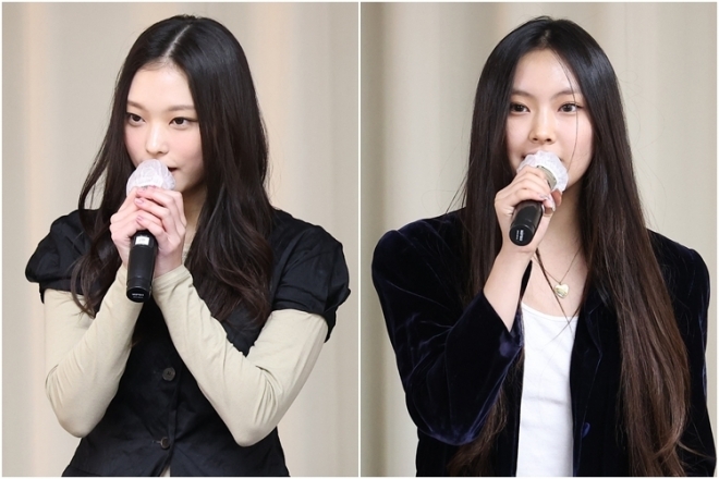 뉴진스 멤버 해린(왼쪽)·혜인. 연합뉴스