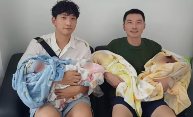 대만의 한 동성 부부가 멕시코에서 대리모를 통해 네 쌍둥이를 얻었다는 소식이 알려지면서 논란이 일고 있다. 인스타그램 캡처