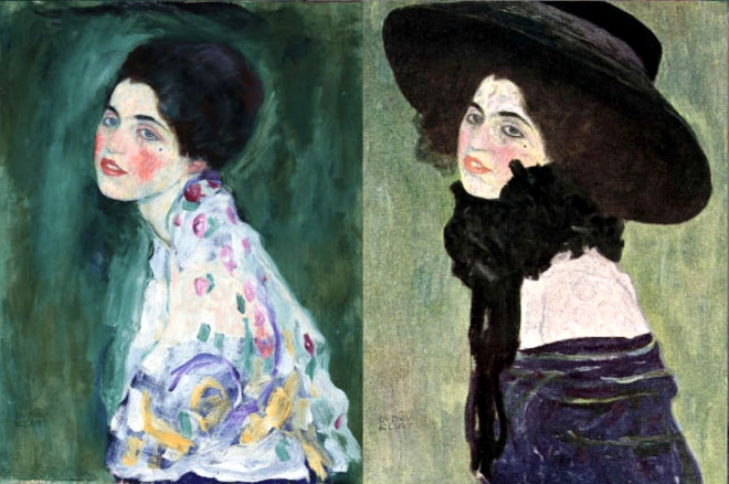 여인의 초상 작품 속에 숨겨진 또다른 작품‘모자를 쓰고 스카프를 두른 젊은 여인의 초상.출처: 마이아트뮤지엄.