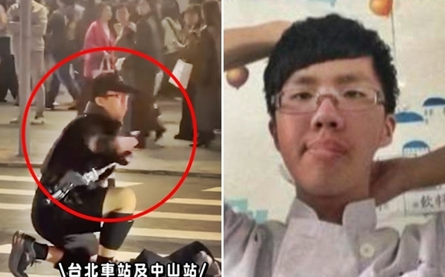 19일(현지시간) 대만 타이베이 도심 한복판에서 연막탄과 흉기를 이용한 무차별 공격이 벌어져 용의자를 포함해 4명이 숨지고 11명이 다쳤다. 사진 왼쪽은 이날 오후 5시 30분쯤 용의자가 중산역 인근에서 연막탄을 던